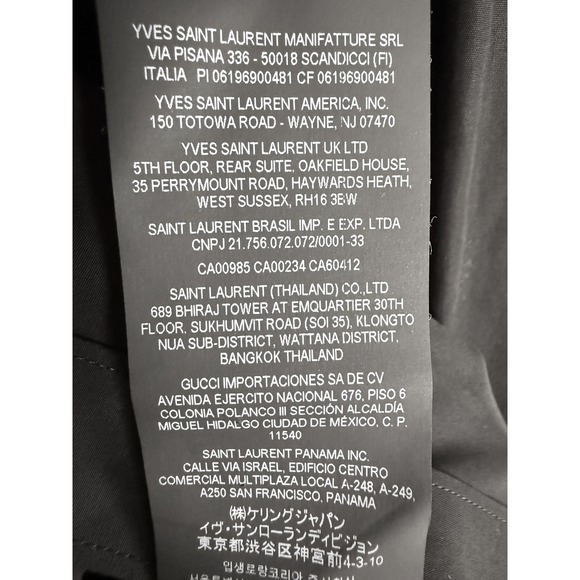 Saint Laurent Paris Uniform Black Button Down Shirt Long Sleeve - Picture 8 of 8